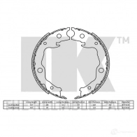 Барабанные колодки NK DKLX Y 1240354 2745743 5703858747923 - Изображение 2