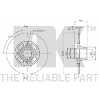 Тормозной диск NK 1234108 WHC 06X 203927 - Изображение 2