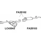 Задний глушитель VENEPORTE Fiat Tempra (159) 2 Универсал 1.9 TD (159.AQ) 80 л.с. 1992 – 1993 LZ2C X9U XP6KFM FA25102