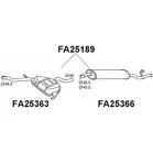 Задний глушитель VENEPORTE FA25189 LGH4IB Fiat Tempra (159) 2 Седан 1.4 i.e. (159.AC. 159.Ax) 69 л.с. 1990 – 1996 7O IERM