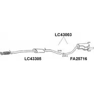 Задний глушитель VENEPORTE NL IHOFZ 2707057 LC43003 VWL0MI2