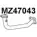 Выхлопная труба глушителя VENEPORTE O XJFB MZ47043 Mazda 626 (GF) 5 Седан 1.8 90 л.с. 1997 – 1999 K5NS5