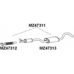 Выхлопная труба глушителя VENEPORTE Mazda 3 (BK) 1 Хэтчбек 2.0 150 л.с. 2003 – 2009 MZ47312 C8 M14K VA4WYK