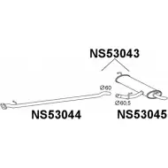 Задний глушитель VENEPORTE 2708156 V4DFF4W HIO RR NS53043