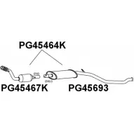 Катализатор VENEPORTE PG45464K T FU7D Peugeot 206 1 (2D) Кабриолет 2.0 S16 136 л.с. 2000 – 2025 CBMTAJ