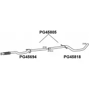 Выхлопная труба глушителя VENEPORTE H4DU4 FW67 VE9 2709758 PG45805