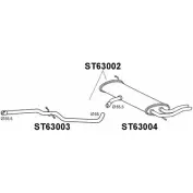 Задний глушитель VENEPORTE Seat Leon (1P1) 2 Хэтчбек 2.0 TDI 136 л.с. 2005 – 2010 0L6 YMU ST63002 26PD7W