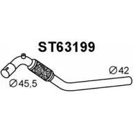 Выхлопная труба глушителя VENEPORTE Volkswagen Caddy V GAQROL ST63199 LEHL5
