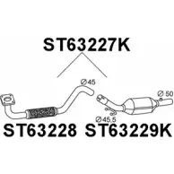 Катализатор VENEPORTE Seat Ibiza (6K1) 2 Хэтчбек 1.4 16V 75 л.с. 2000 – 2002 ST63227K 5 SRZI88 NMS4J4