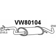 Передний глушитель VENEPORTE MBHFG 6O Volkswagen Golf 5 (1K) 2003 – 2008 DC9ZWM VW80104