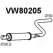 Передний глушитель VENEPORTE M4 Z69U VW80205 Volkswagen Caddy (2KA, 2KH, 2CA, 2CH) 3 Фургон 1.6 102 л.с. 2004 – 2015 2BRUN