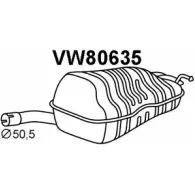 Задний глушитель VENEPORTE Skoda Octavia (A3) 1 Универсал 1.9 TDI 4x4 100 л.с. 2000 – 2006 50WS263 6HD CTN VW80635