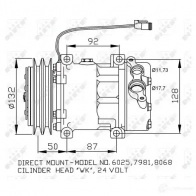 Компрессор кондиционера NRF CKQ 32 1786652 32704 8718042113757 - Изображение 3