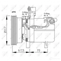 Компрессор кондиционера NRF 8718042015228 1786040 B RKJA 32055 - Изображение 5