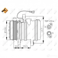 Компрессор кондиционера NRF 32436 ZHX U1A6 8718042069160 1786366 - Изображение 2