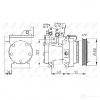Компрессор кондиционера NRF 8718042134271 32200G 1786183 C SVEQN - Изображение 2