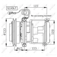 Компрессор кондиционера NRF 8718042134271 32200G 1786183 C SVEQN - Изображение 3