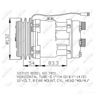 Компрессор кондиционера NRF 1436985993 62J XXLM 32537 - Изображение 3