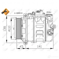 Компрессор кондиционера NRF 8718042016591 LBTK U 32214 1786204 - Изображение 6