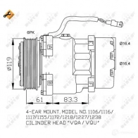 Компрессор кондиционера NRF NRYC A 32040 8718042015129 1786031 - Изображение 2