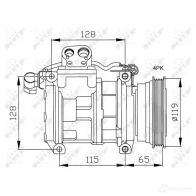 Компрессор кондиционера NRF 1786110 BMPF 9R 32122 8718042015754 - Изображение 2