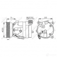 Компрессор кондиционера NRF BJ 2DTN1 32023 1786021 8718042014962 - Изображение 6