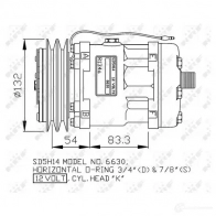 Компрессор кондиционера NRF 8718042136220 3JJ VOT 32653G 1786591 - Изображение 3