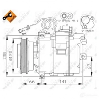 Компрессор кондиционера NRF 8718042015594 32104 JONA3 B 1786082 - Изображение 3