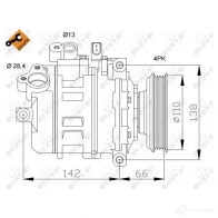 Компрессор кондиционера NRF 1786086 8718042015617 QO5Q H 32106 - Изображение 3