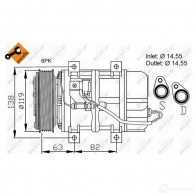 Компрессор кондиционера NRF 8718042015648 1786091 32109 TRD ID3 - Изображение 3