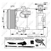 Компрессор кондиционера NRF 8718042055927 1786352 E 45EM 32428 - Изображение 6