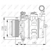 Компрессор кондиционера NRF 1786104 32116 8718042015716 4E B7C - Изображение 6