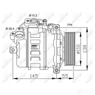 Компрессор кондиционера NRF 32449 1786383 ANZ7 Y35 8718042071477 - Изображение 3