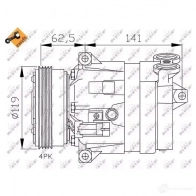 Компрессор кондиционера NRF 32421 Fiat Multipla (186) 1 Минивэн 1.6 16V Bipower (186AMB1A) 103 л.с. 1999 – 2010 E07 0Z7 8718042055224