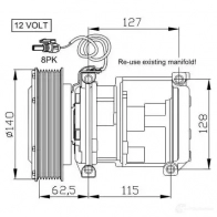Компрессор кондиционера NRF 8718042093240 TQ I9X 1786598 32661