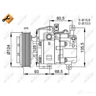 Компрессор кондиционера NRF 1786288 32278 A 4CUZ 8718042017178 - Изображение 2