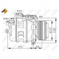 Компрессор кондиционера NRF 1786404 8718042073839 SR5I HNX 32465 - Изображение 3
