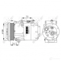 Компрессор кондиционера NRF Volvo C30 8718042137593 32250G 671 F2