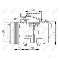 Компрессор кондиционера NRF 1AYV0 K2 32039g 8718042134028 1786030 - Изображение 5