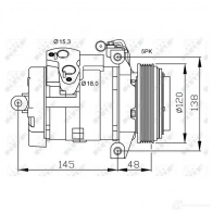 Компрессор кондиционера NRF WJTQ K 1786412 32470 8718042078902 - Изображение 3