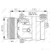 Компрессор кондиционера NRF 8718042014948 1786018 LA3 EML0 32021 - Изображение 4