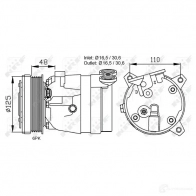 Компрессор кондиционера NRF QCWN T8Z 32022 8718042014955 1786020 - Изображение 2