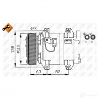 Компрессор кондиционера NRF 8718042016560 32211 1786200 X DKWWQL - Изображение 3