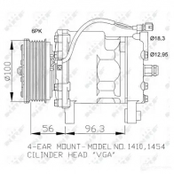Компрессор кондиционера NRF 8718042015303 AU0 CPK 32065 1786049 - Изображение 4