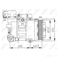 Компрессор кондиционера NRF 8718042016256 1786163 TVUW8 AH 32175 - Изображение 3