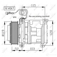 Компрессор кондиционера NRF KM PZ9R 1786596 8718042093233 32660 - Изображение 6