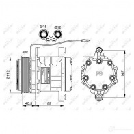 Компрессор кондиционера NRF 8718042138385 32723g 1786681 FEO 7S8 - Изображение 3