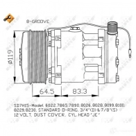 Компрессор кондиционера NRF 8718042016409 32191 6Y FQ75 1786175 - Изображение 2