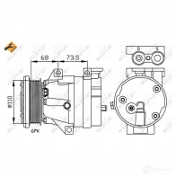 Компрессор кондиционера NRF 32201 H16 2I6U 8718042016461 1786184 - Изображение 4