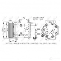 Компрессор кондиционера NRF 8718042184283 1786759 32772 182O X16 - Изображение 2